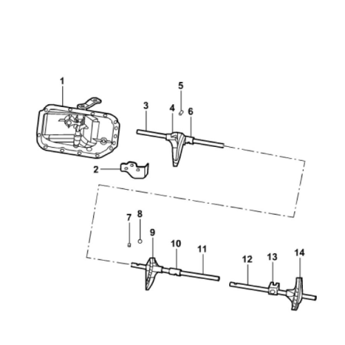 Getriebeteile für JMC N725 Schaltblock OEM N-1702233-01A Shift Fork 1st &amp; 2.